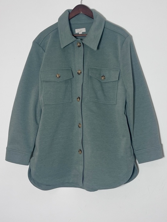 Loft Women’s Green Brushed Shirt Jacket - Picture 2 of 7